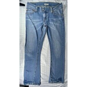 Levi's 504 Slouch Flare Jeans Junior Size 13M Blue Denim Mid Low Rise Stretch